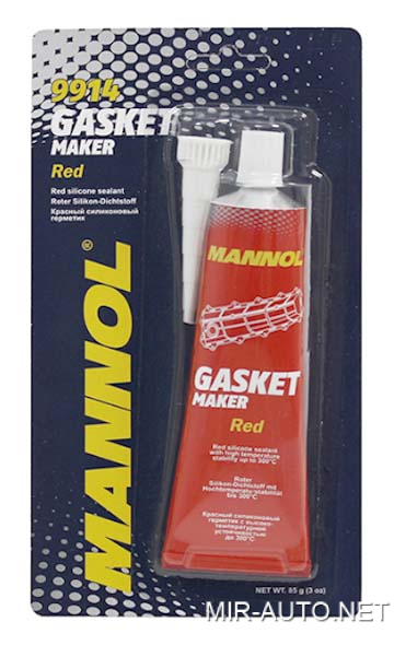 Герметики, клеи Герметик силиконовый высокотемпературный MANNOL Gasket Maker Red(красный),  85г  арт. 9914