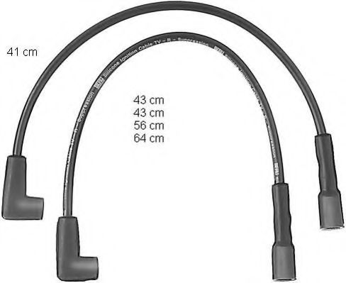 Комплект кабелів високовольтних  арт. ZEF574