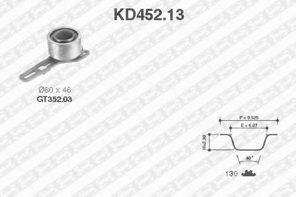 Роликовий модуль натягувача ременя (ролик, ремінь)  арт. KD45213