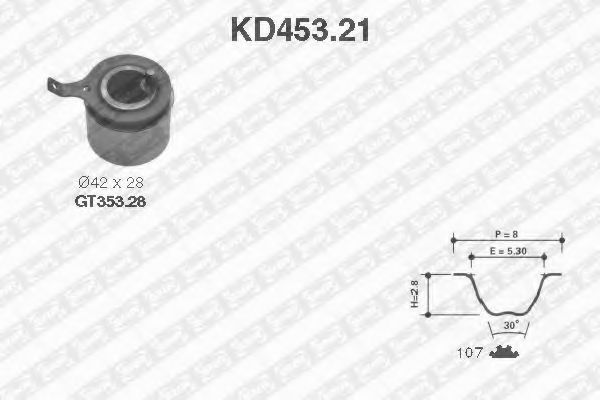 Роликовий модуль натягувача ременя (ролик, ремінь) DAYCO арт. KD45321
