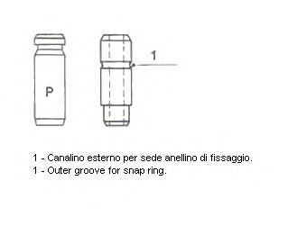 Напрямна клапана (вир-во Metelli)  арт. 012666