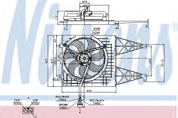 Вентилятор радіатора AUDI;SEAT;SKODA; VW(вир-во Nissens)  арт. 85249