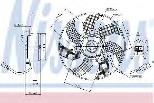 Вентилятор радіатора NRF арт. 85680