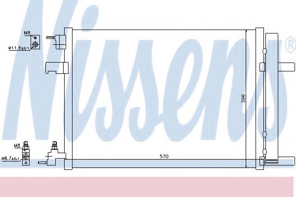 Радіатор кондиціонера OPEL ASTRA J (09-) (вир-во Nissens) VALEO арт. 940134