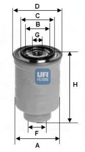 Фильтры топливные Фільтр паливний MISFAT арт. 2437400