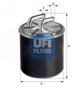 Фильтры топливные Фільтр паливний MB SPRINTER 06-, VITO 03- (вир-во UFI) HENGSTFILTER арт. 2443600