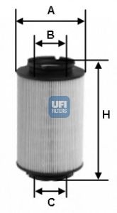 Фільтр паливний VAG 1.9, 2.0 TDI 04- (вир-во UFI)  арт. 2601400