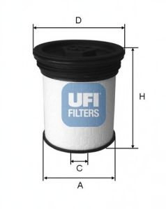 Фільтр паливний JEEP CHEROKEE 2.0-3.0 CRD 10- (вир-во UFI)  арт. 2601901