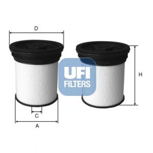 Фильтры топливные Фільтр паливний OPEL ANTARA 2.2 CDTI 10- (2шт.) (вир-во UFI) PROFIT арт. 2604700
