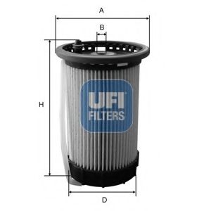 Фільтр паливний AUDI Q3 2.0 TDI 11- (вир-во UFI)  арт. 2603200