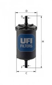 Фильтры топливные Фільтр паливний DACIA LOGAN 96-, CITROEN BERLINGO (вир-во UFI) BLUEPRINT арт. 3194800