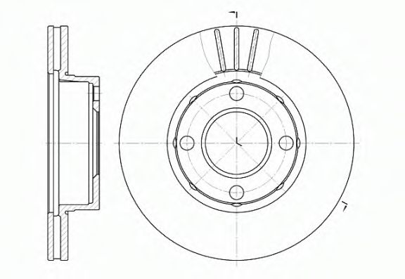 Диск гальмівний AUDI 80 (8C, B4) (09/91-12/94) передн. (вир-во REMSA)  арт. 617710