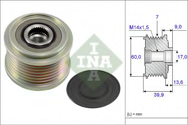 Механізм вільного ходу генератора (Вир-во INA)  арт. 535021510