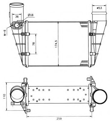 Інтеркулер AUDI A4 94- (вир-во NRF)  арт. 30127A