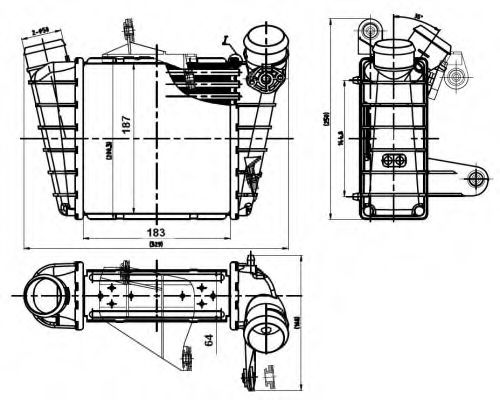 Інтеркулер SEAT Cordoba 02- (вир-во NRF)  арт. 30842