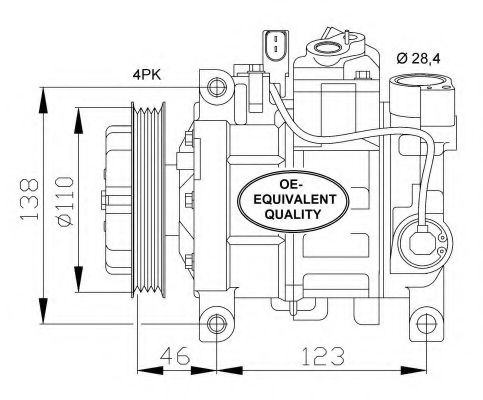 компресор кондиціонера Audi A6 2.5TDI 00-05/A4 01- HC-Cargo арт. 32105