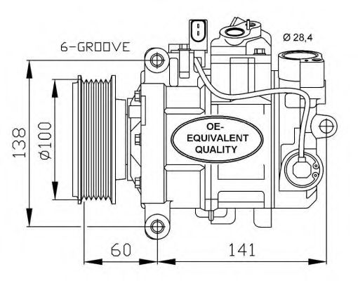 компресор кондиціонера Audi A4/A5/A6/A8/Q5 1.6-3.0 DENSO арт. 32263