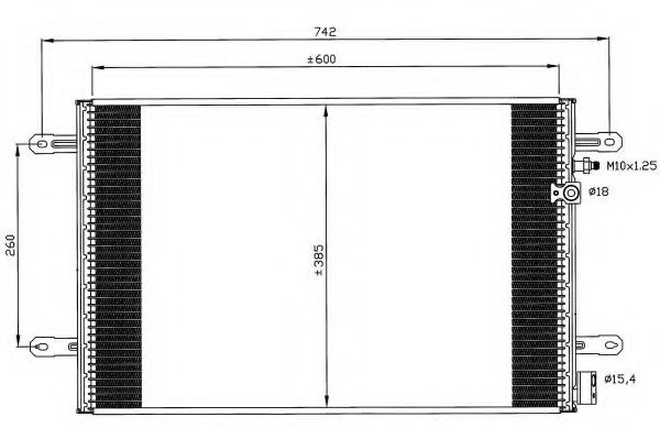 Конденсатор кондиціонера AUDI A6 04- (вир-во NRF) VANWEZEL арт. 35605