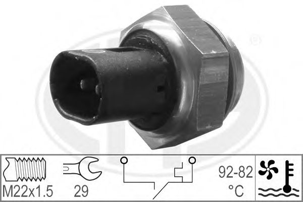 Термовимикач, вентилятор радіатора (вир-во ERA)  арт. 330181