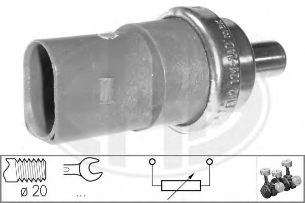 Датчик, температура охолоджуючої рідини (вир-во ERA) METZGER арт. 330546