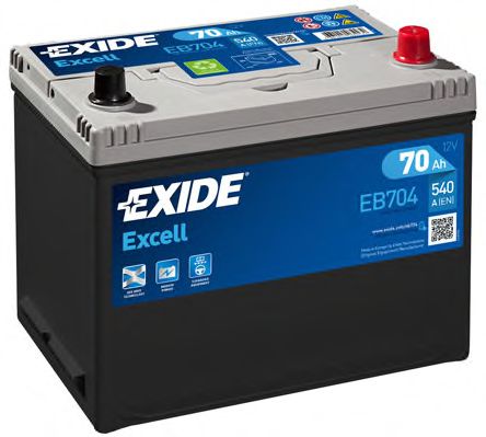 Акумулятор 70Ah-12v Exide EXCELL (266х172х223), R, EN540 Азія  арт. EB704