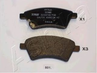 Колодки гальмівні передні дискові SUZUKI SX4 (вир-во ASHIKA) REMSA арт. 5008801