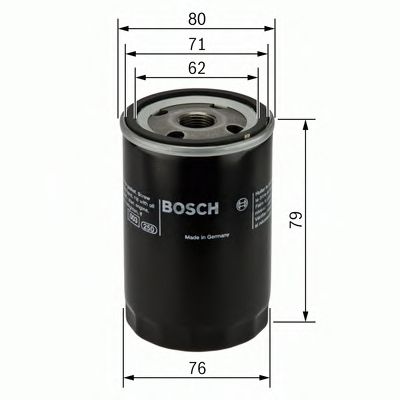 Фільтр масляний двигуна (вир-во Bosch)  арт. 0451102056