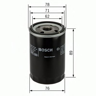 Фильтры масляный Фільтр масляний двигуна (вир-во Bosch) ASHIKA арт. 0451103050