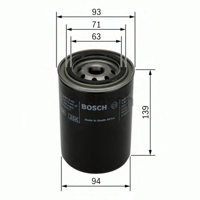 Фільтр масляний двигуна CITROEN, PEUGEOT 2.5HDi (вир-во Bosch)  арт. 0451103238