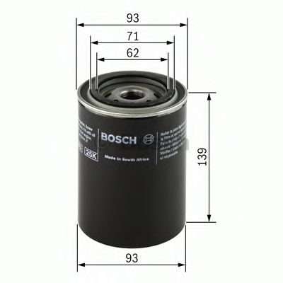 Фільтр масляний двигуна (вир-во Bosch)  арт. 0451203194