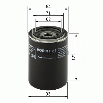Фильтры масляный Фільтр масляний двигуна NISSAN (вир-во Bosch) WIXFILTRON арт. 0986452005