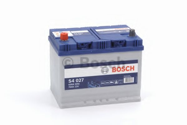 Акумулятор 70Ah-12v BOSCH (S4027) (261x175x220),L,EN630(Азія) EXIDE арт. 0092S40270