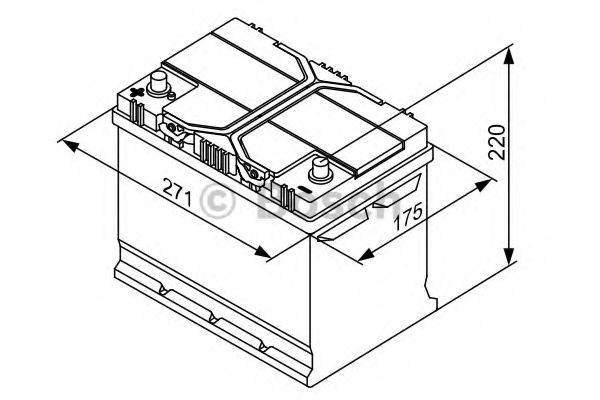 Акумулятор 70Ah-12v BOSCH (S4027) (261x175x220),L,EN630(Азія)  арт. 0092S40270