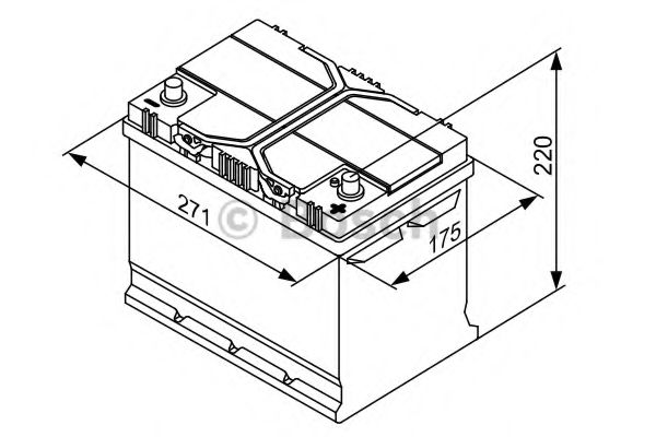Акумулятор 70Ah-12v BOSCH (S4026) (261x175x220),R,EN630(Азія)  арт. 0092S40260