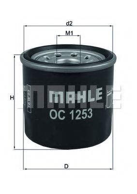 Фільтр масляний двигуна DAEWOO MATIZ (вир-во KNECHT-MAHLE)  арт. OC1253