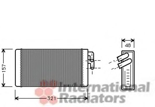 Радіатор обігрівача AUDI 100/200/A6 ALL MT/AT (Van Wezel)  арт. 03006052