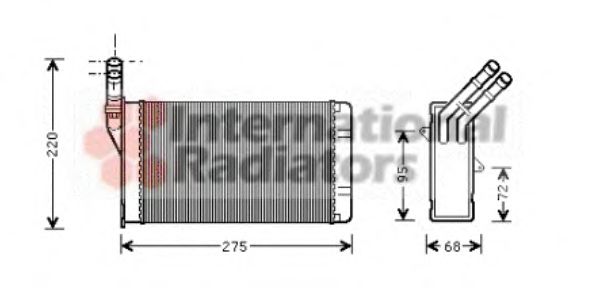 Радіатор обігрівача CITR ZX/XANTIA / PEUG 306 (Van Wezel)  арт. 09006055