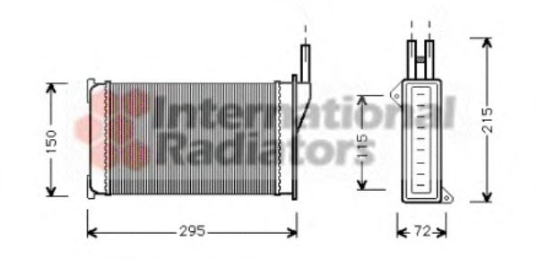 Радіатор обігрівача ESCORT 5-6/SCORPIO/SIERRA(вир-во Van Wezel)  арт. 18006098