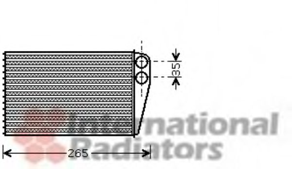 Радіатор обігрівача RENAULT MEGANE II (02-) (вир-во Van Wezel)  арт. 43006354