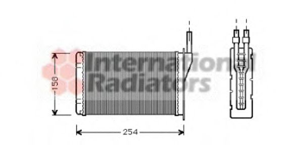 Радіатор обігрівача RENAULT EXPRESS/R5/R9/R11 (Van Wezel)  арт. 43006087