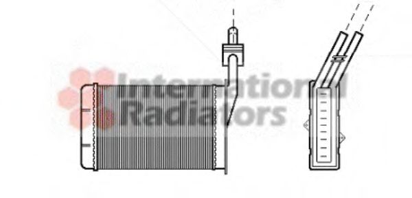 Радіатор обігрівача R21 ALL MT/AT 86-95 (LHD) (Van Wezel)  арт. 43006101