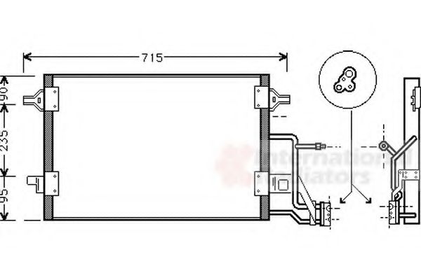 Радіатор кондиціонера A4/PASSAT 19TDI/25TDI 97- (вир-во Van Wezel)  арт. 03005173
