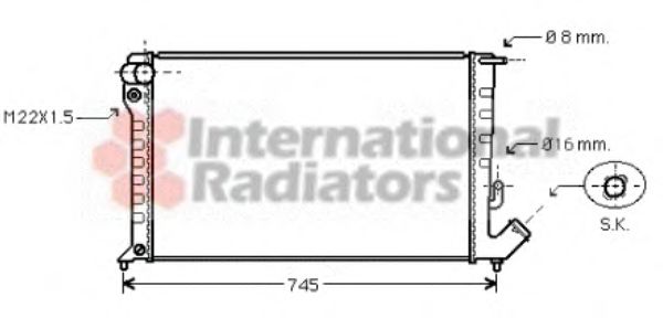 Радіатор охолодження CT BERL/XSARA D MT CLIPS (Van Wezel)  арт. 09002153