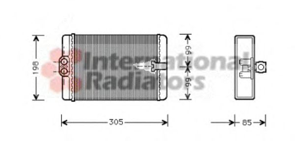 Радіатор обігрівача W 202 H/A 03/97- (Van Wezel) NRF арт. 30006250