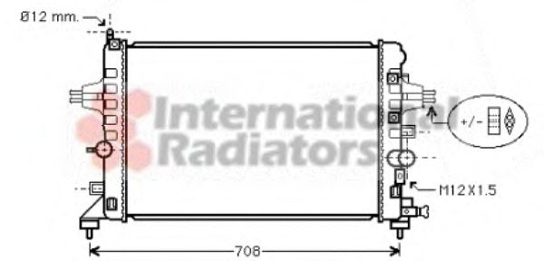 Радіатор охолодження двигуна ASTRA H 16i-16V MT/AT 04- (Van Wezel)  арт. 37002363
