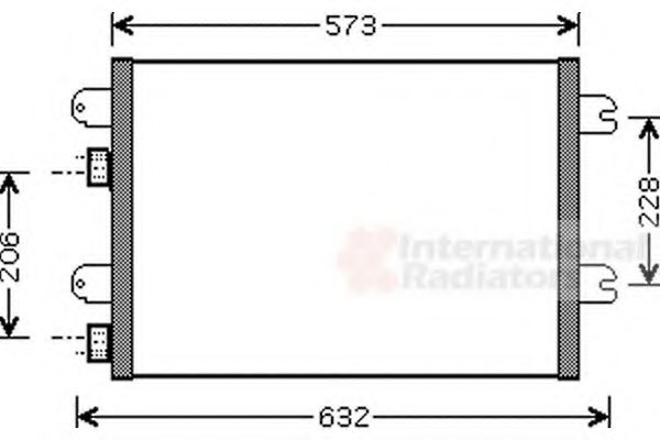 Радіатор кондиціонера DACIA LOGAN (04-) (вир-во Van Wezel)  арт. 43005317