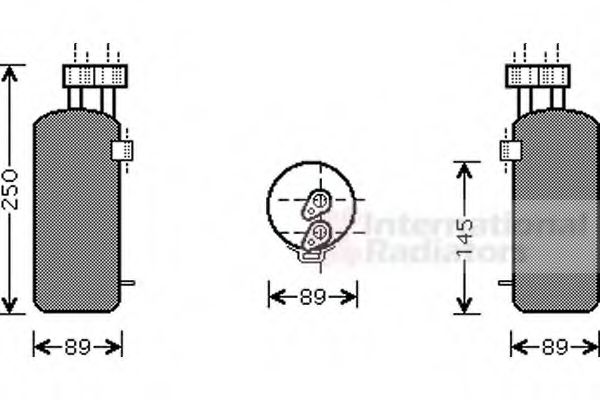 Осушувач кондиціонера RENAULT SCENIC, MEGANE II (02-) (вир-во Van Wezel)  арт. 4300D330