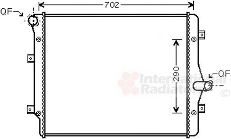 Радіатор охолодження двигуна GOLF5/TOURAN/A3 DIES 03- (Van Wezel)  арт. 58002208
