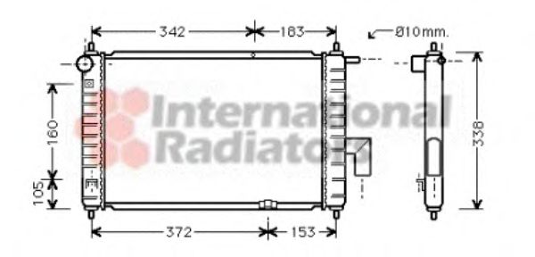 Радіатор охолодження двигуна MATIZ 2 0.8 MT +-AC 01- (Van Wezel)  арт. 81002046