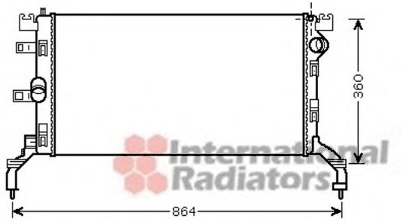 Радіатор охолодження RENAULT LAGUNA 10/07>15 (вир-во Van Wezel) NISSENS арт. 43002415